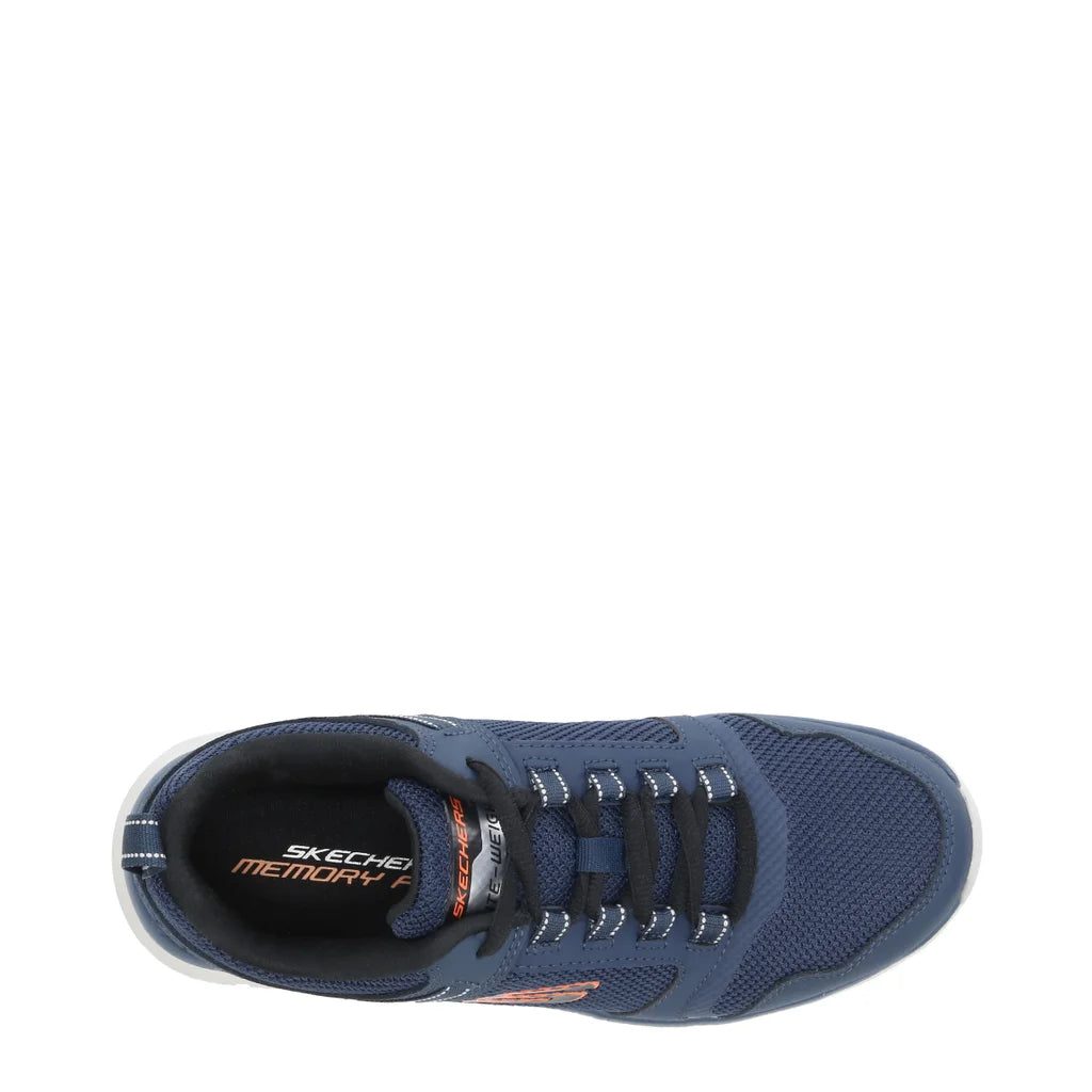SKECHERS MENS TRACK KNOCKHILL - NAVY/ORANGE