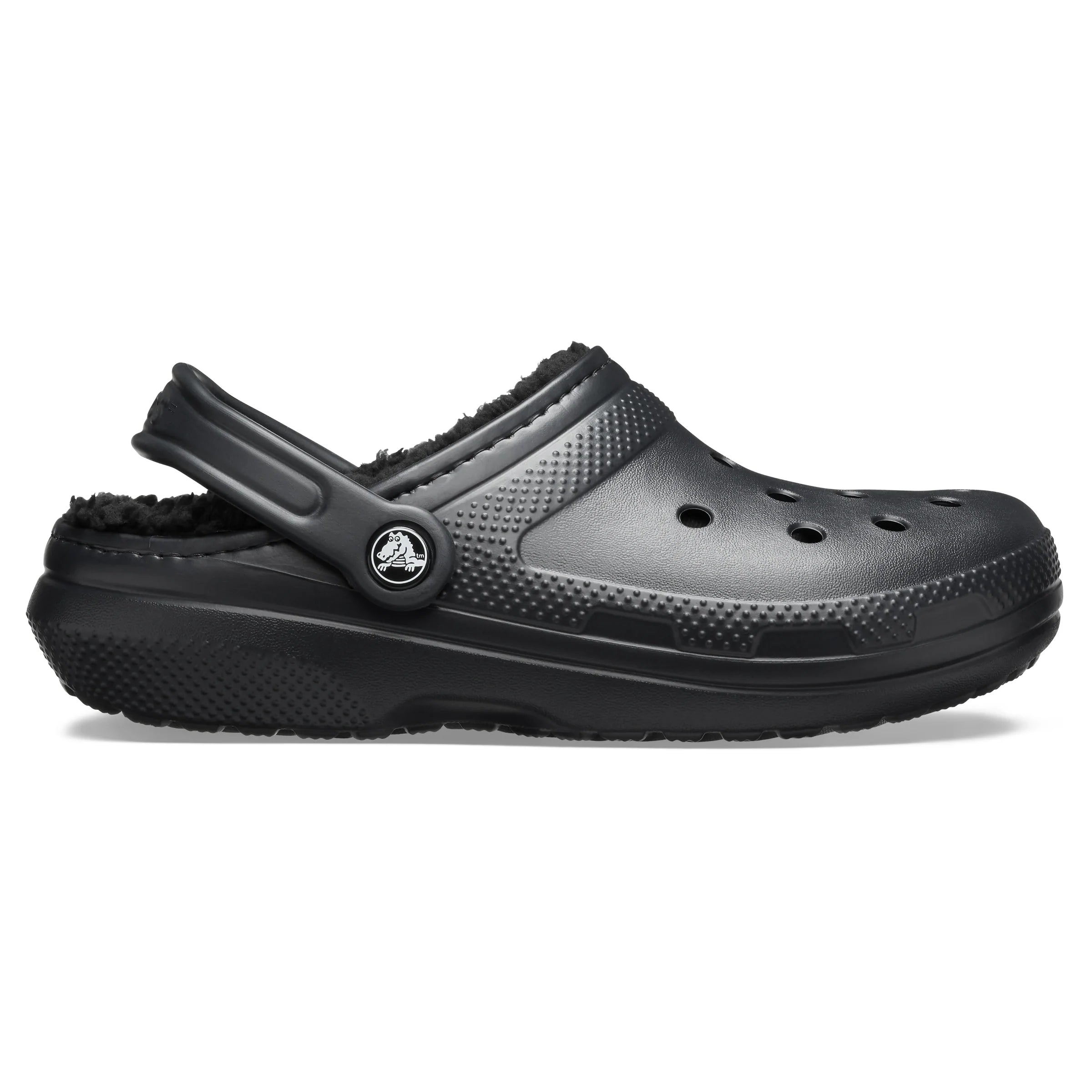 Black sales lined crocs