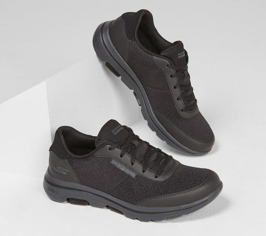 SKECHERS MENS GO WALK 5 FORGING - BLACK/CHARCOAL