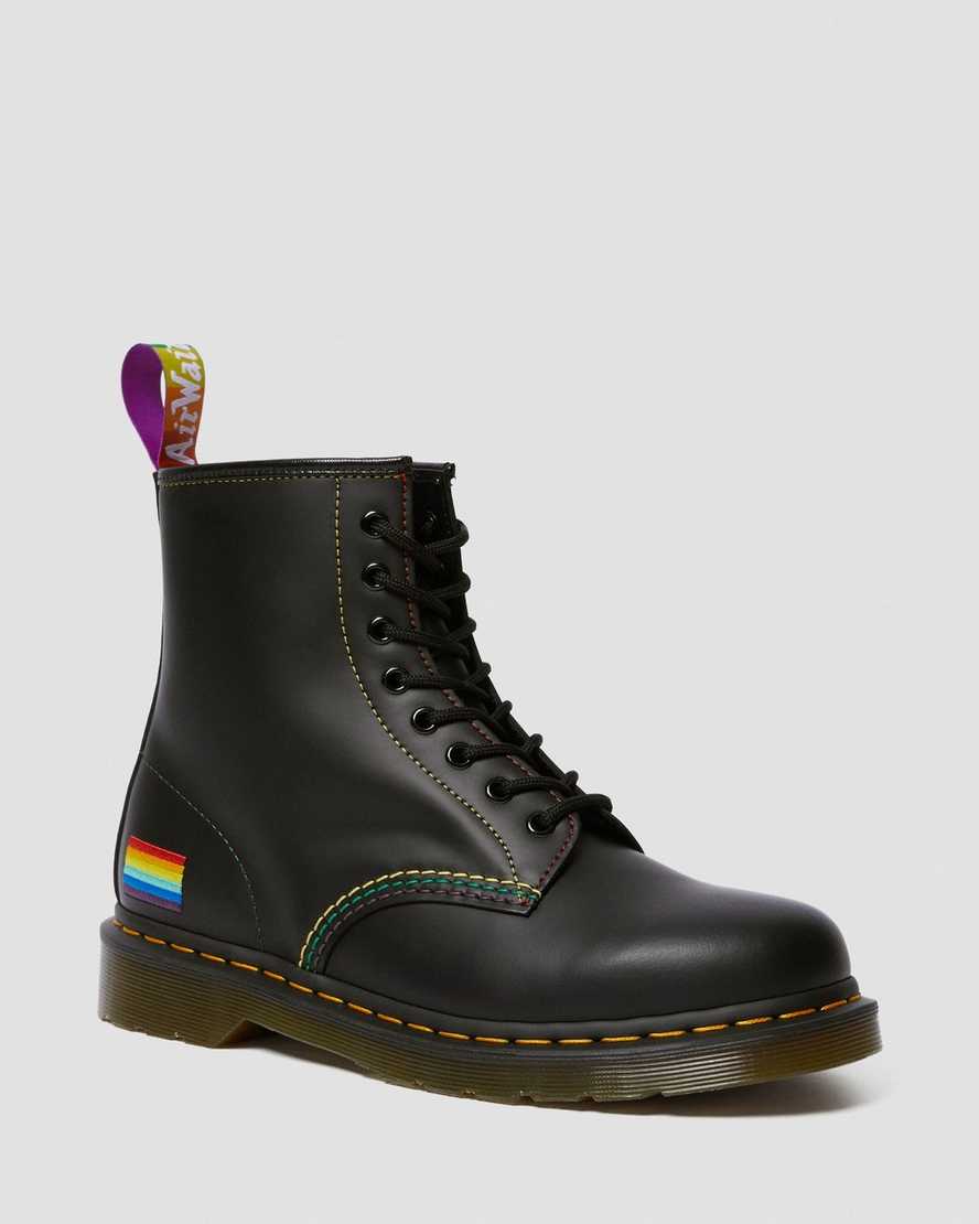 DR MARTENS 1460 PRIDE SMOOTH LEATHER - BLACK