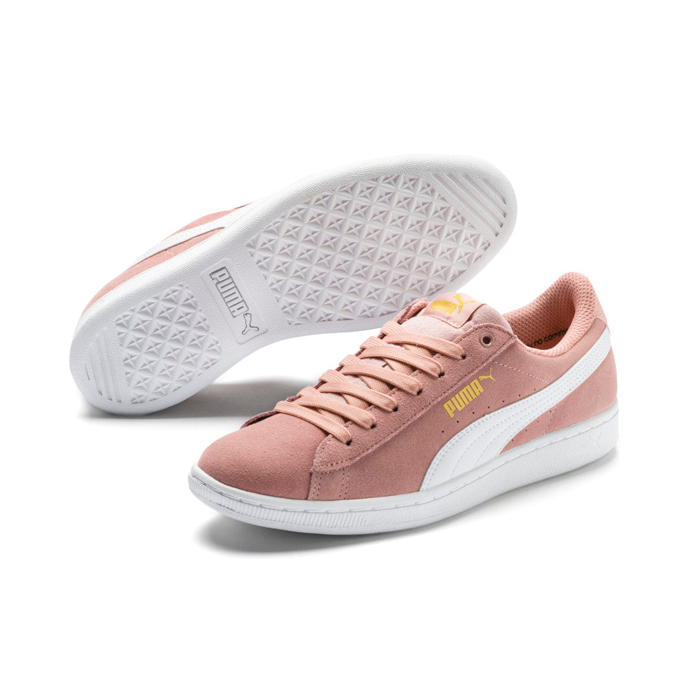 PUMA KIDS VIKKY V2 SUEDE SNEAKERS - Peony-Rosewater-Silver-White
