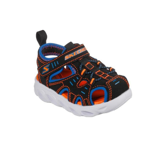 SKECHERS INFANT S LIGHTS: HYPNO-SPLASH N PLAYB - BLACK/BLUE/ORANGE