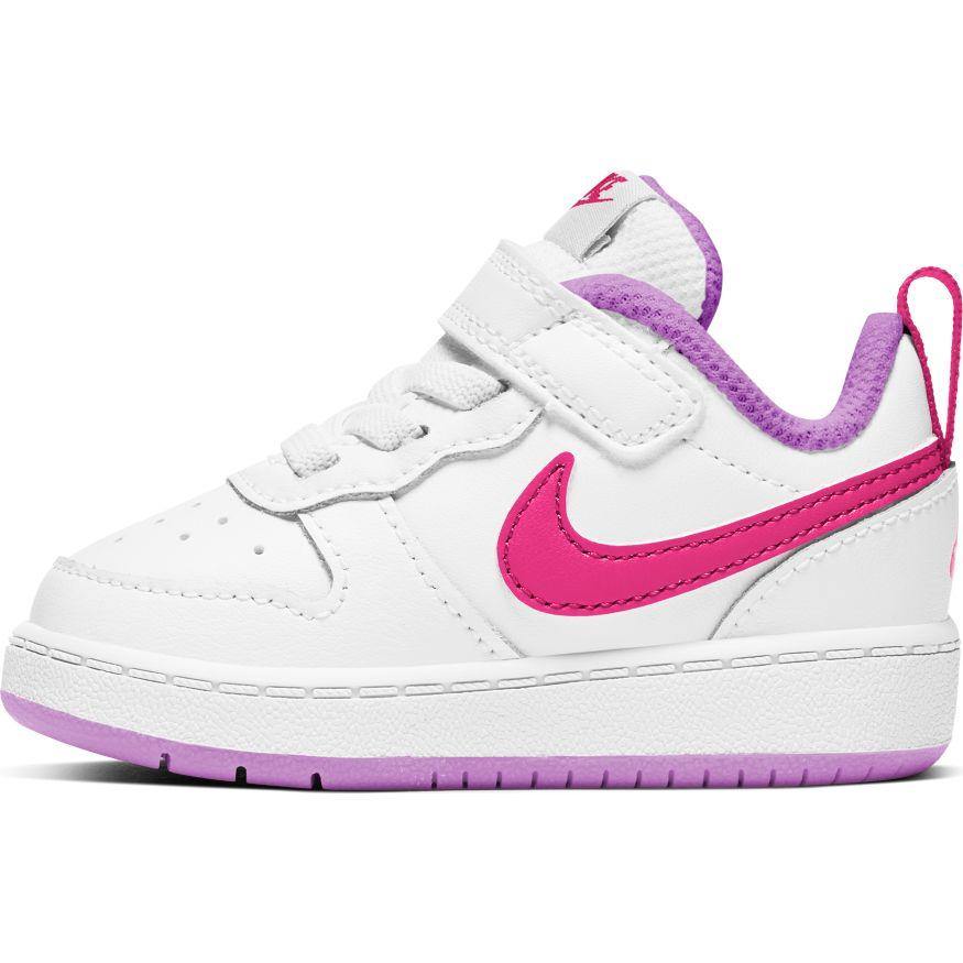 NIKE INFANT court borough low 2 tdv - white/hyper pink/fushcia glow