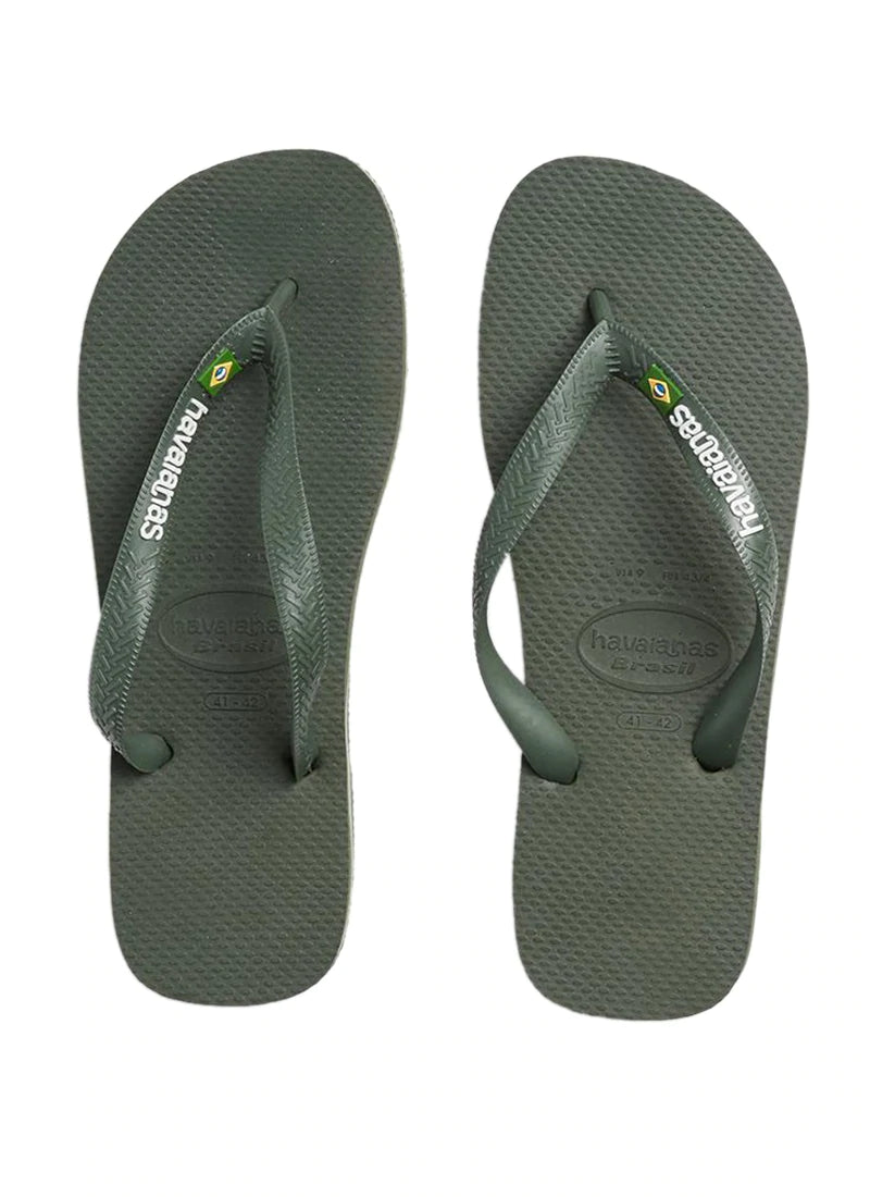 HAVAIANAS BRAZIL LOGO - VERDE OLIVE