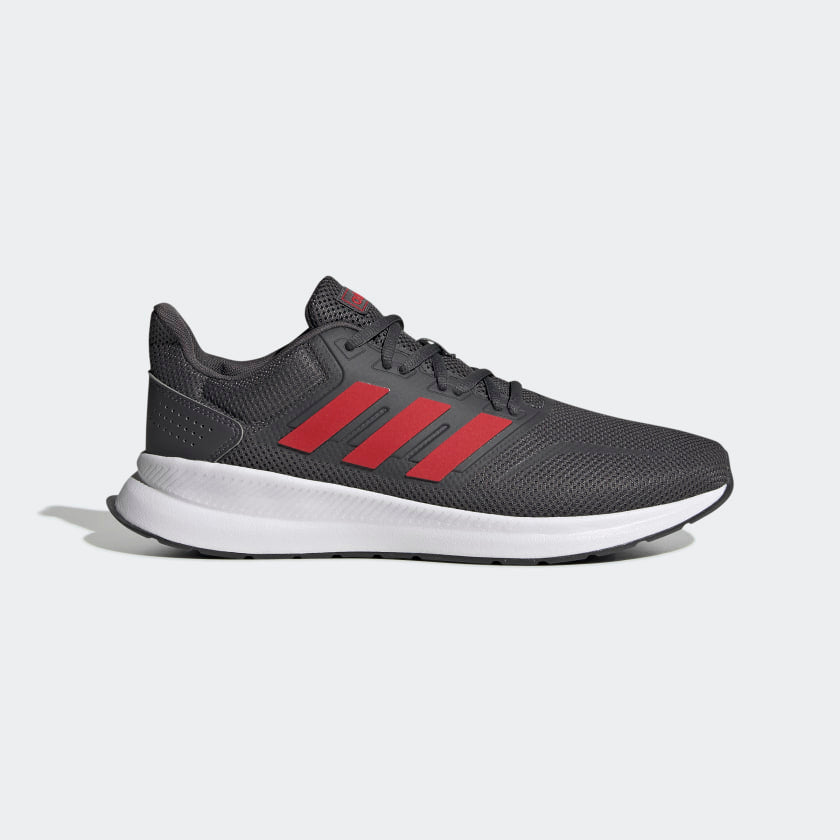ADIDAS RUNFALCON Grey Six Scarlet Cloud White Lotsa Shoes