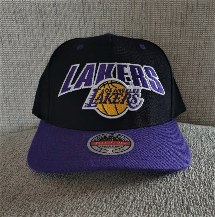 MITCHELL & NESS LAKERS SNAPBACK - BLACK/PURPLE/YELLOW