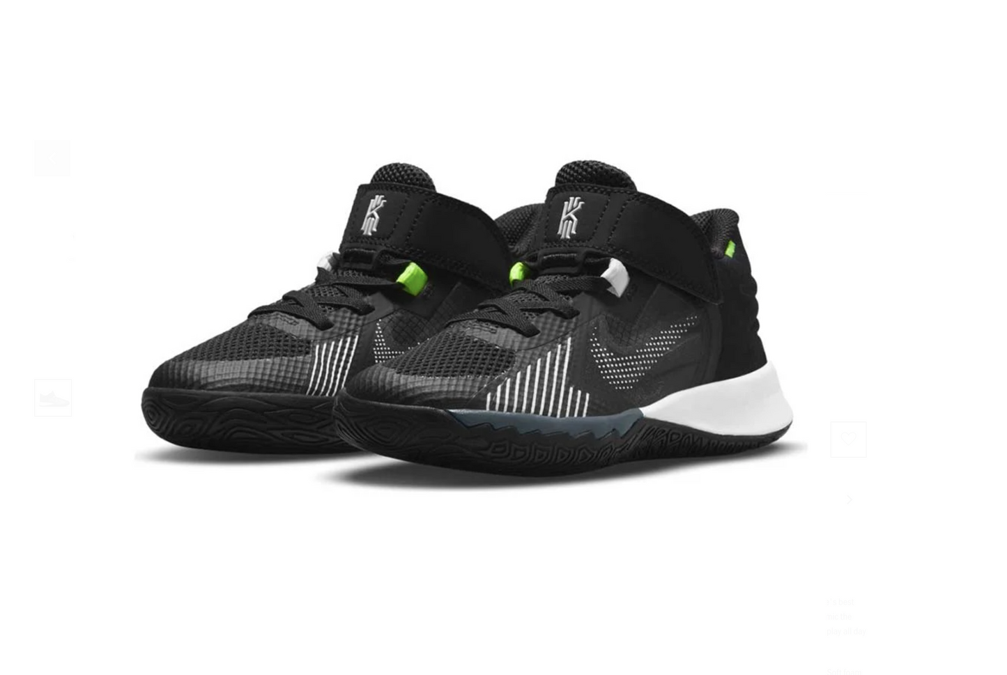 NIKE YOUTH KYRIE FLYTRAP 5 - BLACK/WHITE