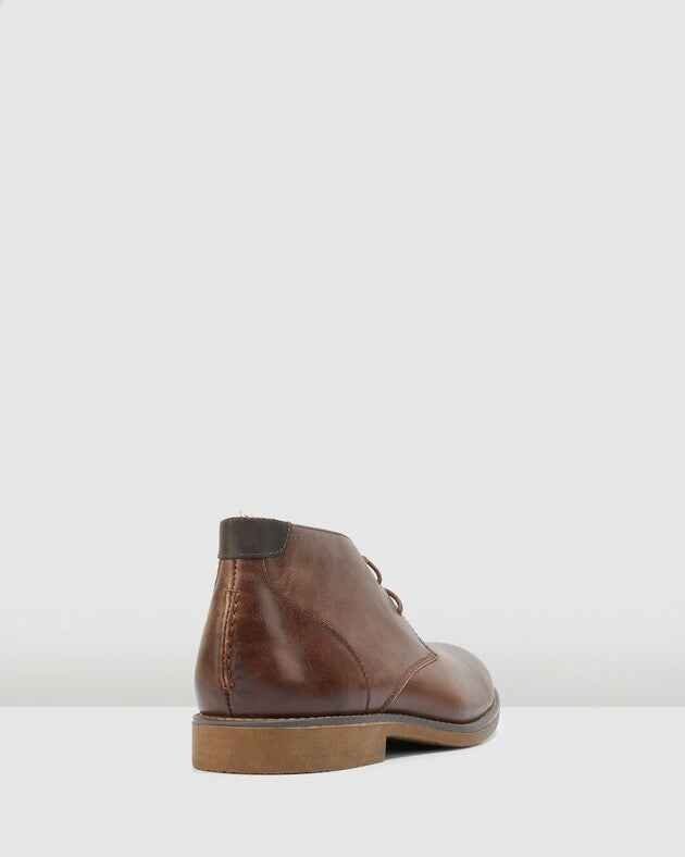 HUSH PUPPIES TERMINAL - BROWN BURNISH LEATHER
