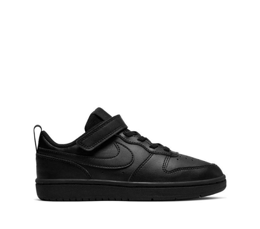 NIKE KIDS COURT BOROUGH LOW 2 (PSV) - BLACK/BLACK