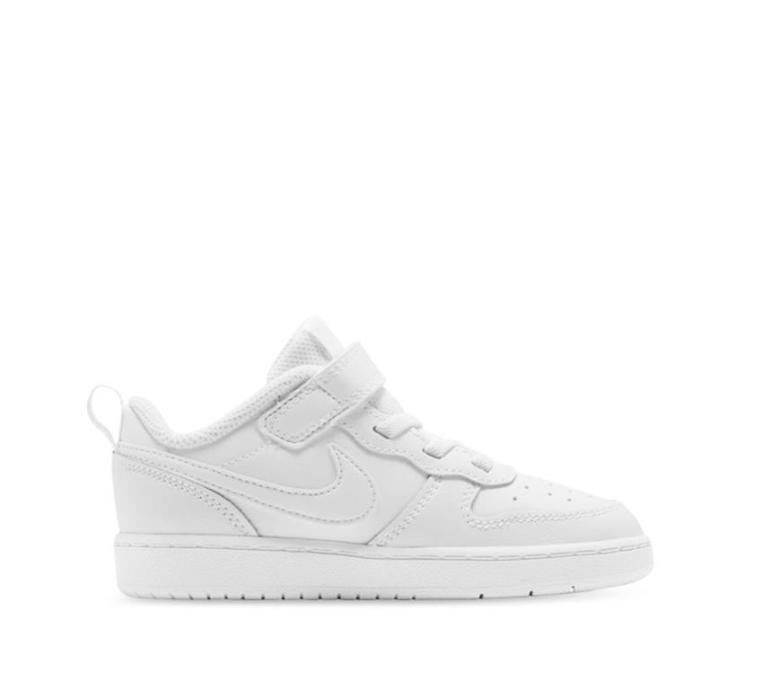 NIKE INFANT COURT BOROUGH LOW 2 - WHITE/WHITE - WHITE