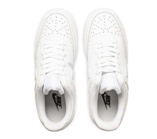 NIKE WOMENS COURT VISION LOW - WHITE/WHITE/WHITE