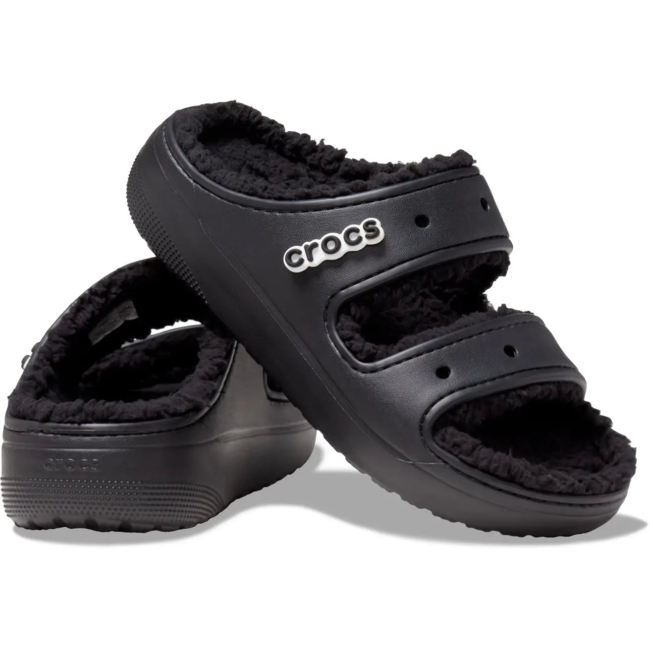 CROCS CLASSIC COZZZY SANDAL - BLACK/BLACK