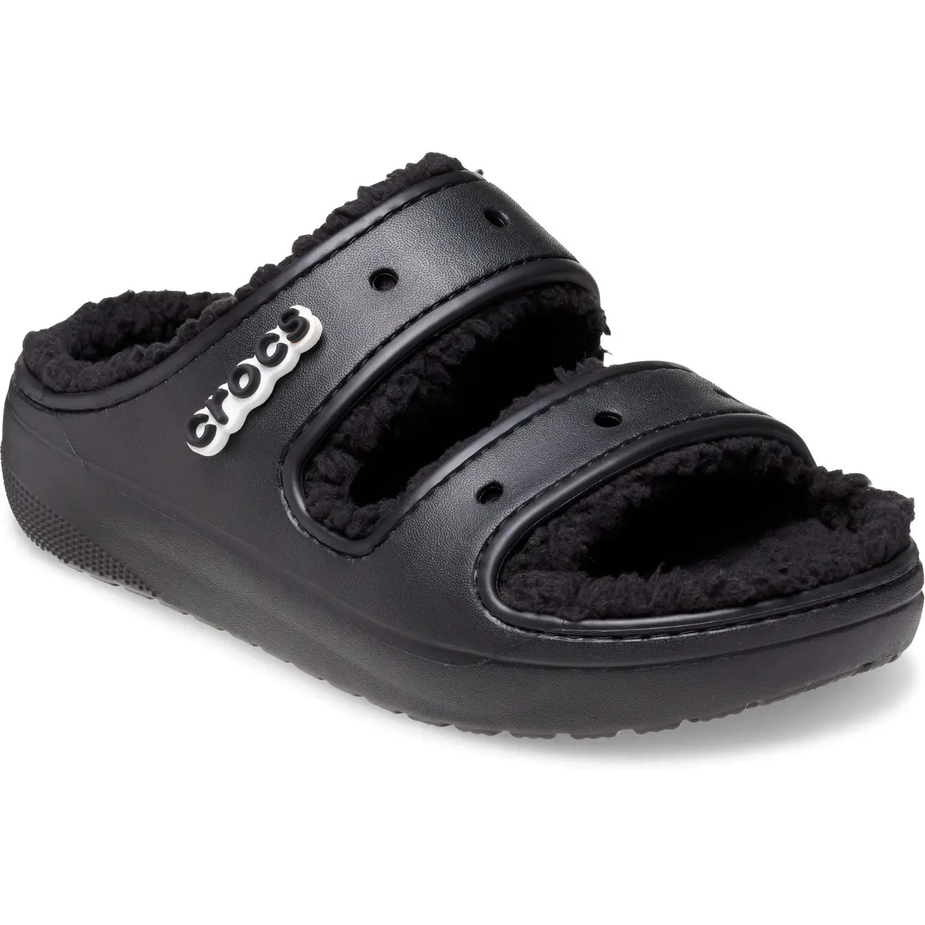 CROCS CLASSIC COZZZY SANDAL - BLACK/BLACK