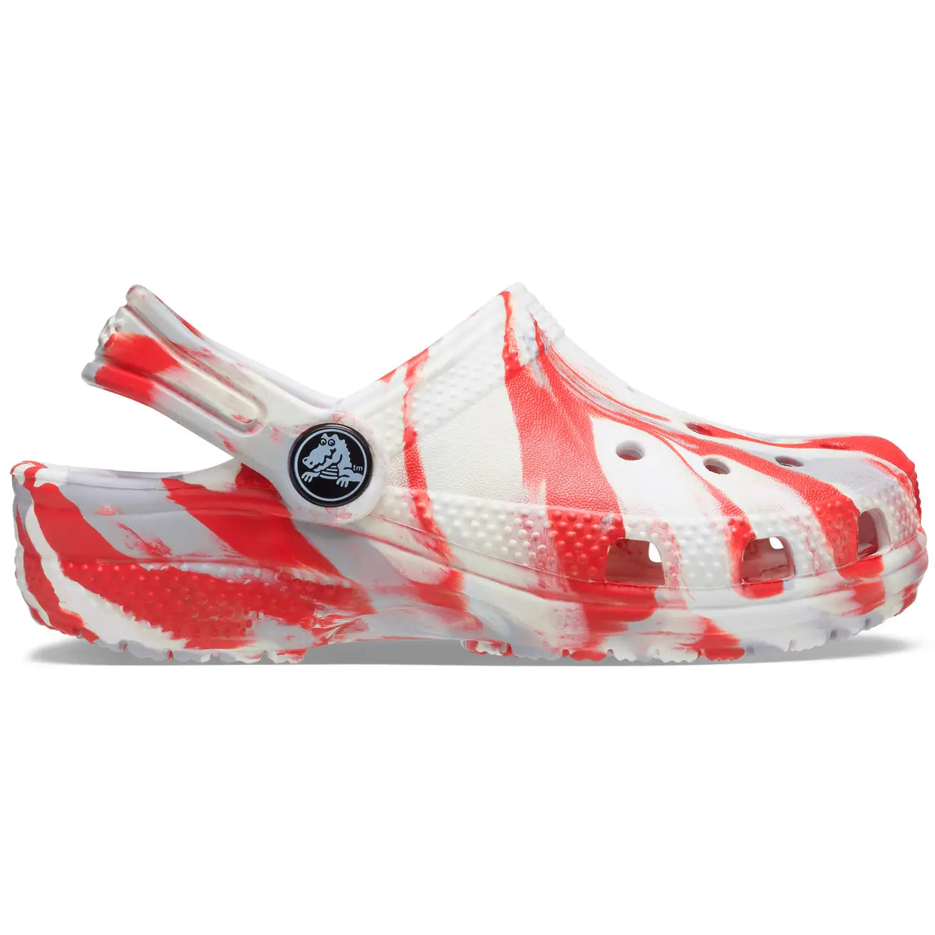 Crocs red and top white