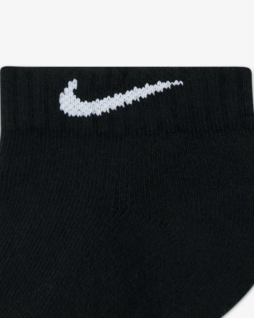 NIKE EVERYDAY COTTON CUSHIONED SOCKS (3 PACK) - BLACK