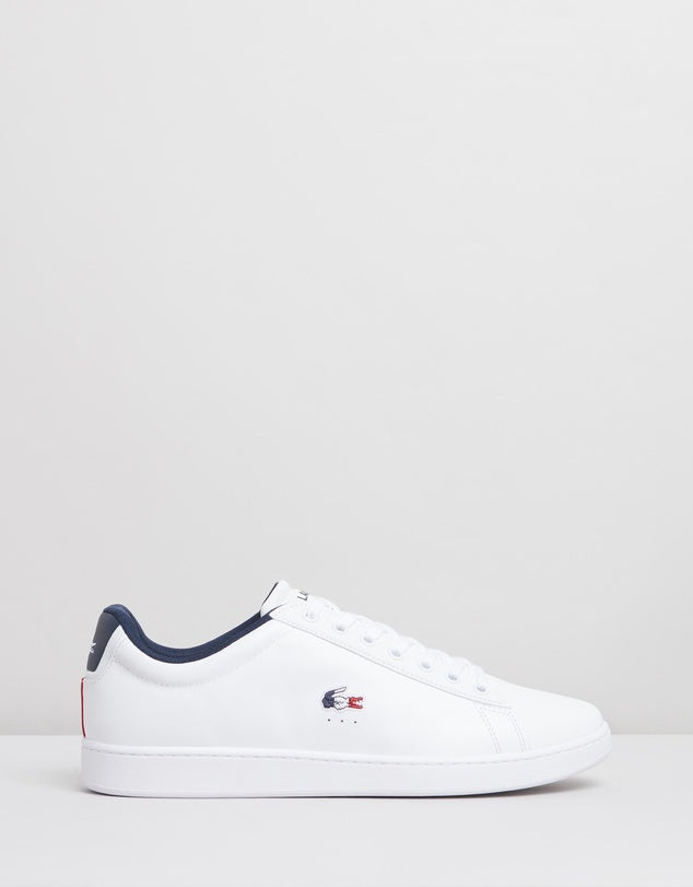 LACOSTE CARNABY EVO TRI - WHITE/NAVY/RED