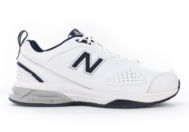 NEW BALANCE MENS 624 V4 - WHITE/NAVY Lotsa Shoes