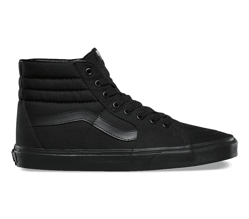 Canvas sk8 hi black sales