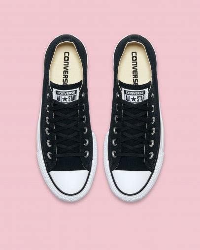 Converse WOMENS Chuck Taylor All Star Canvas Lift Low Top - Black/White/White