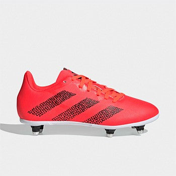 ADIDAS YOUTH RUGBY JUNIOR SG BOOTS - RED/BLACK/WHITE