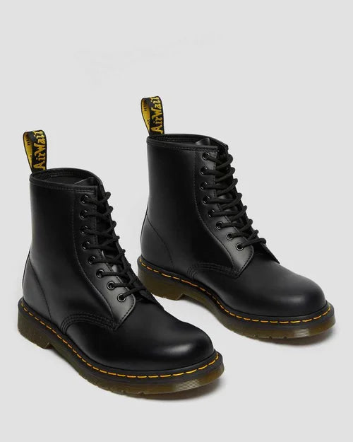 DR MARTENS 1460 SMOOTH LEATHER ANKLE BOOTS - BLACK SMOOTH