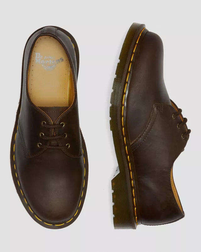 DR MARTENS 1461 CRAZY HORSE - DARK BROWN