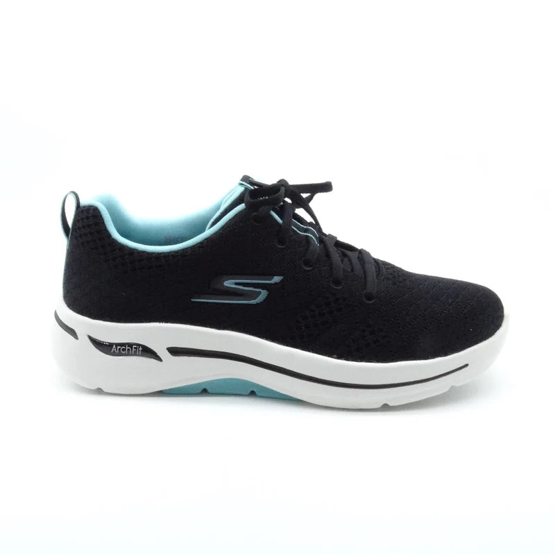 SKECHERS WOMENS GO WALK ARCH FIT UNIFY - BLACK/AQUA