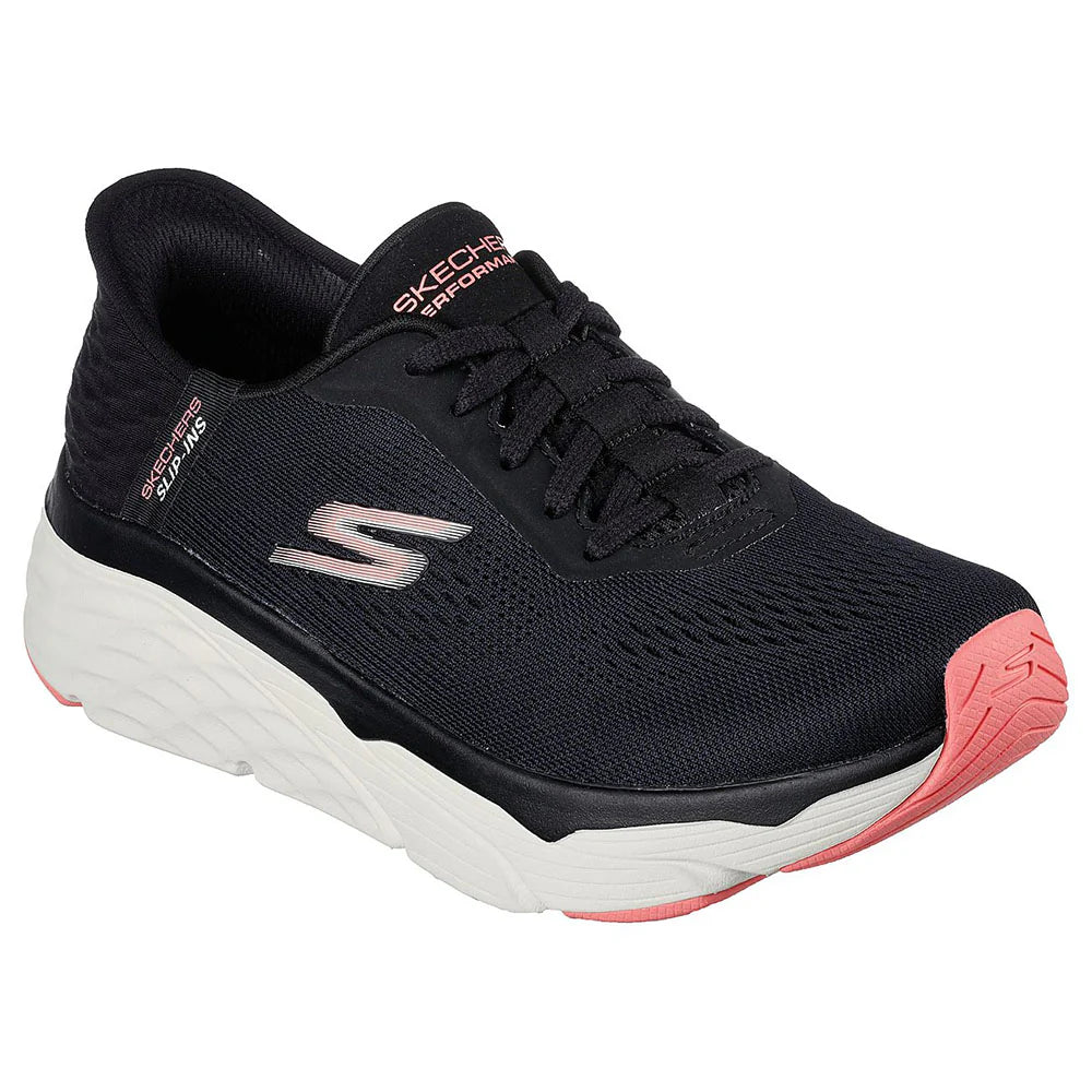 SKECHERS MAX CUSHIONING ELITE - BLACK/CORAL