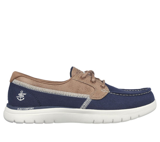 SKECHERS WOMENS ON THE GO FLEX EMBARK - NAVY