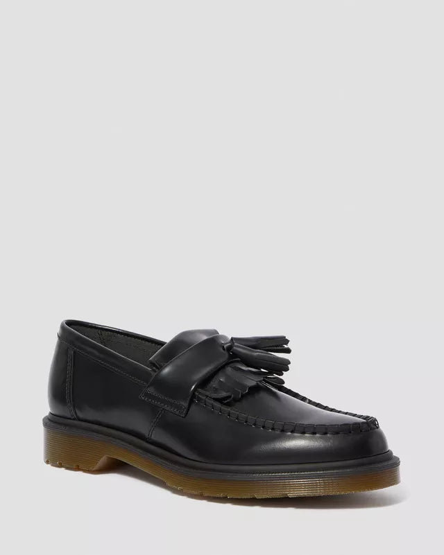 DR MARTENS ADRIAN SMOOTH LEATHER TASSEL LOAFER - BLACK