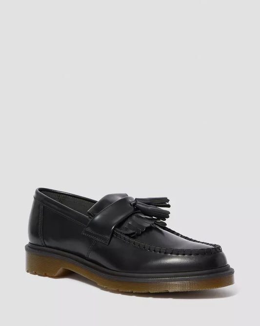 DR MARTENS ADRIAN SMOOTH LEATHER TASSEL LOAFER - BLACK