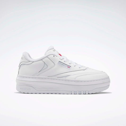 REEBOK WOMENS CLUB C EXTRA - WHITE/WHITE/GREY