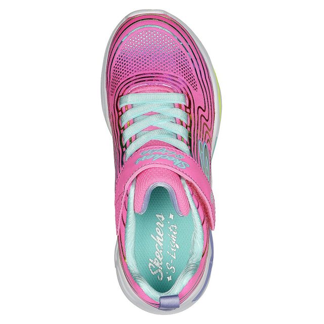 SKECHERS KIDS S LIGHTS WAVY BEAMS - PINK/MULTI