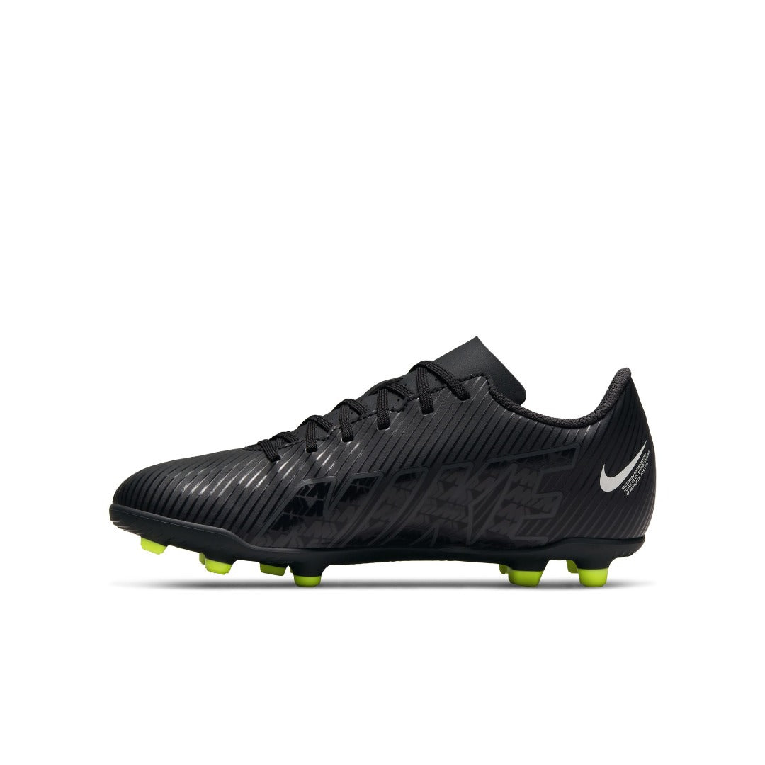 NIKE KIDS JR 15 CLUB FG/MG - BLACK/ DARK SMOKE GREY