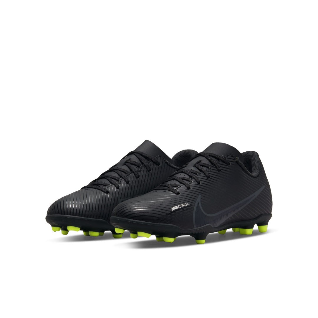 NIKE KIDS JR 15 CLUB FG/MG - BLACK/ DARK SMOKE GREY