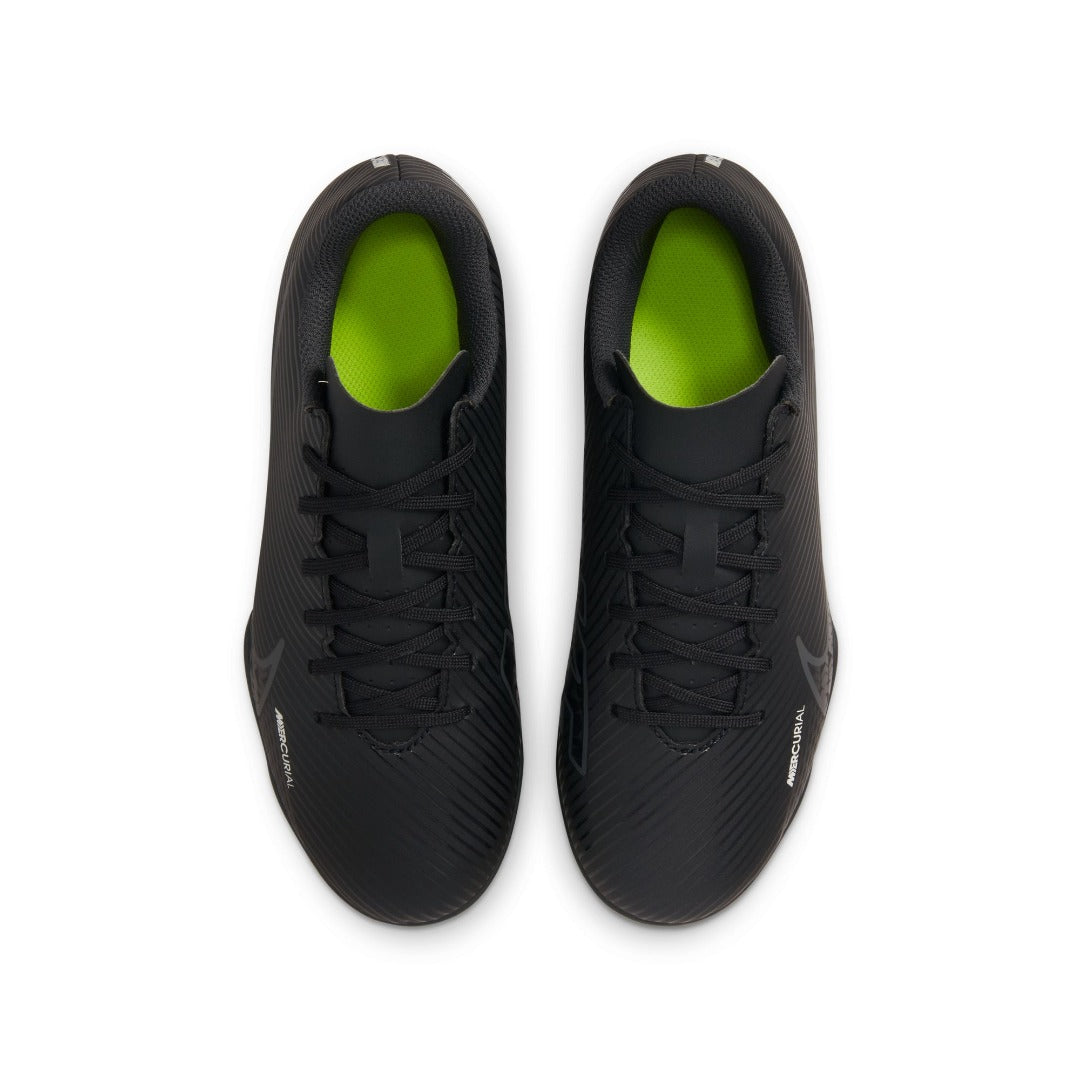 NIKE KIDS JR 15 CLUB FG/MG - BLACK/ DARK SMOKE GREY