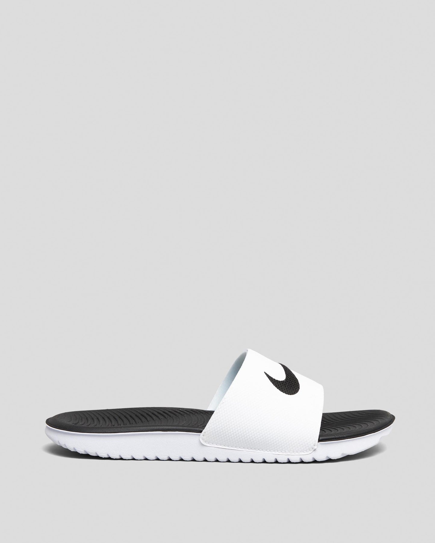 NIKE KAWA SLIDE - WHITE/BLACK â Lotsa Shoes