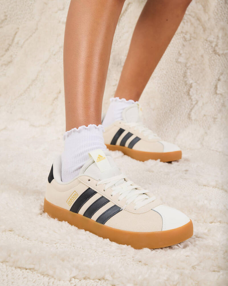 ADIDAS WOMENS VL COURT 3.0 - Off White / Grey Six / Gold Metallic