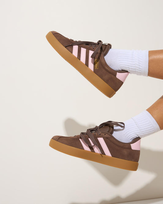 ADIDAS WOMENS VL COURT 3.0 - Earth Strata / Clear Pink / Gold Metallic