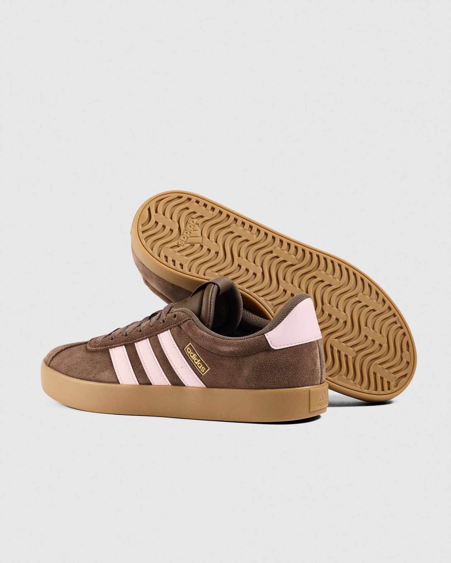 ADIDAS WOMENS VL COURT 3.0 - Earth Strata / Clear Pink / Gold Metallic