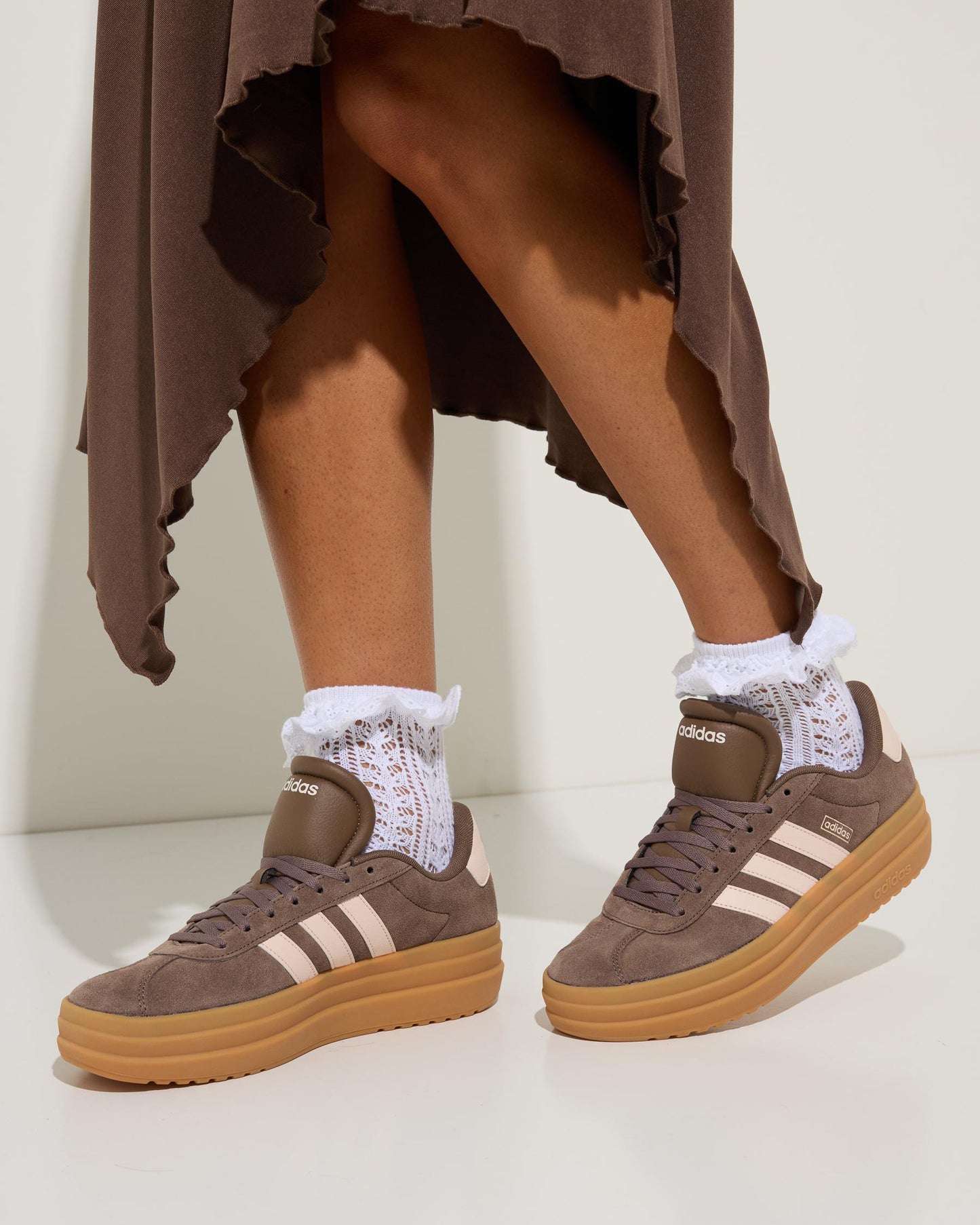ADIDAS WOMENS VL COURT BOLD - Earth Strata / Wonder Quartz / Gum