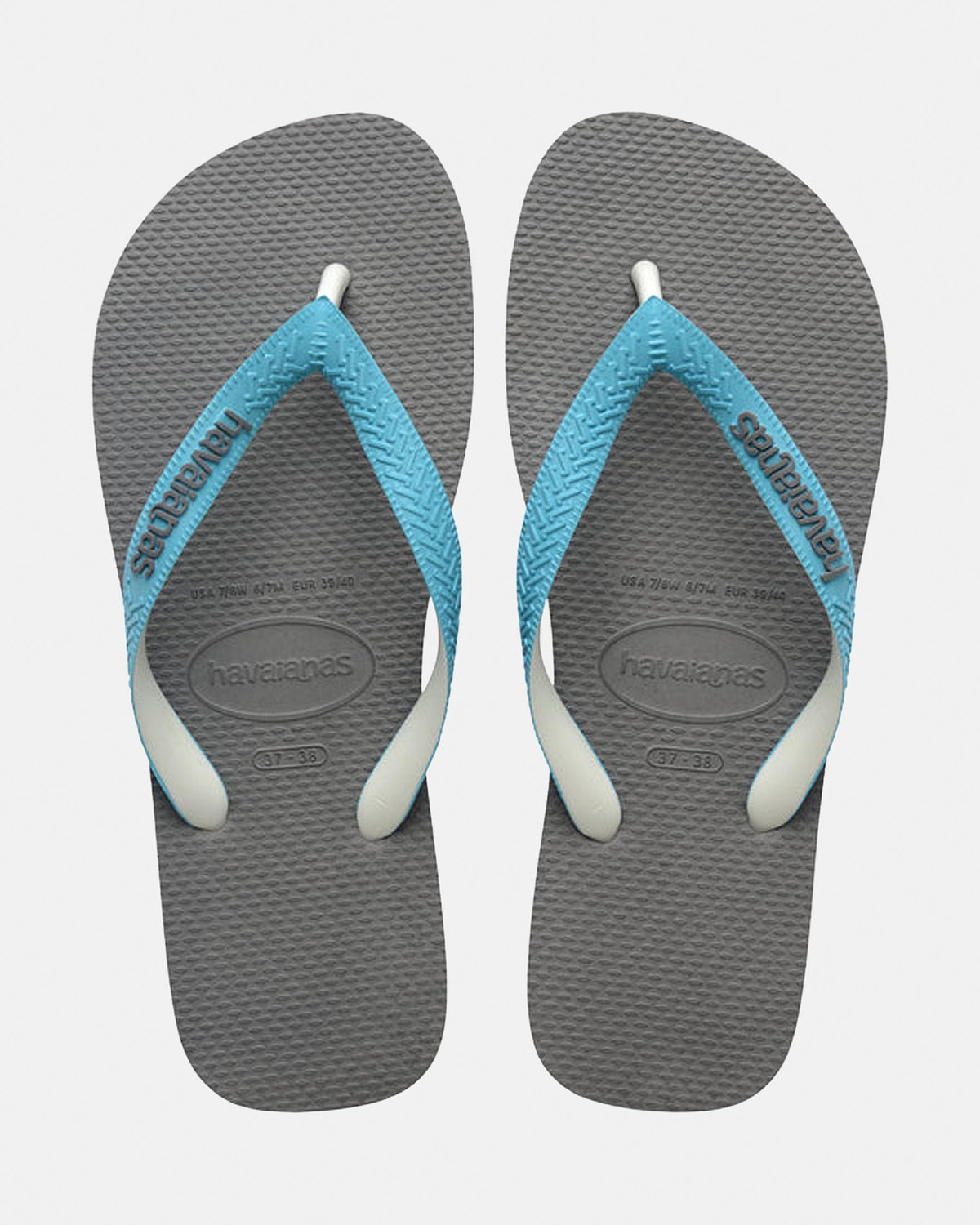 HAVAIANAS TOP MIX - STEEL GREY/BRILLIANT BLUE