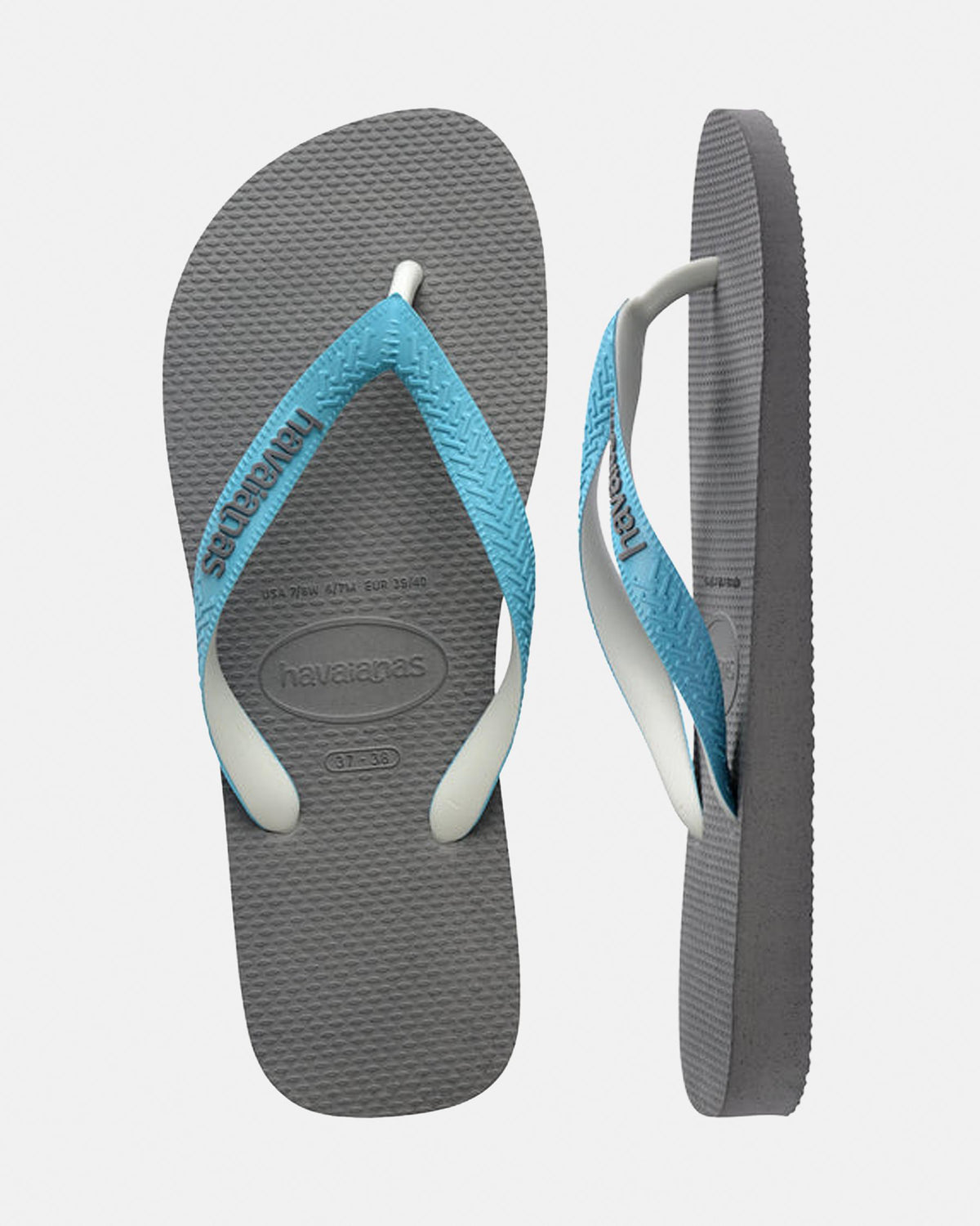 HAVAIANAS TOP MIX - STEEL GREY/BRILLIANT BLUE