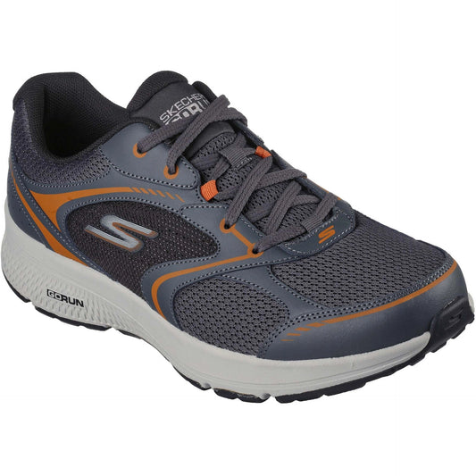 SKECHERS MENS GO RUN CONSISTENT SPECIE - CHARCOAL/ORANGE