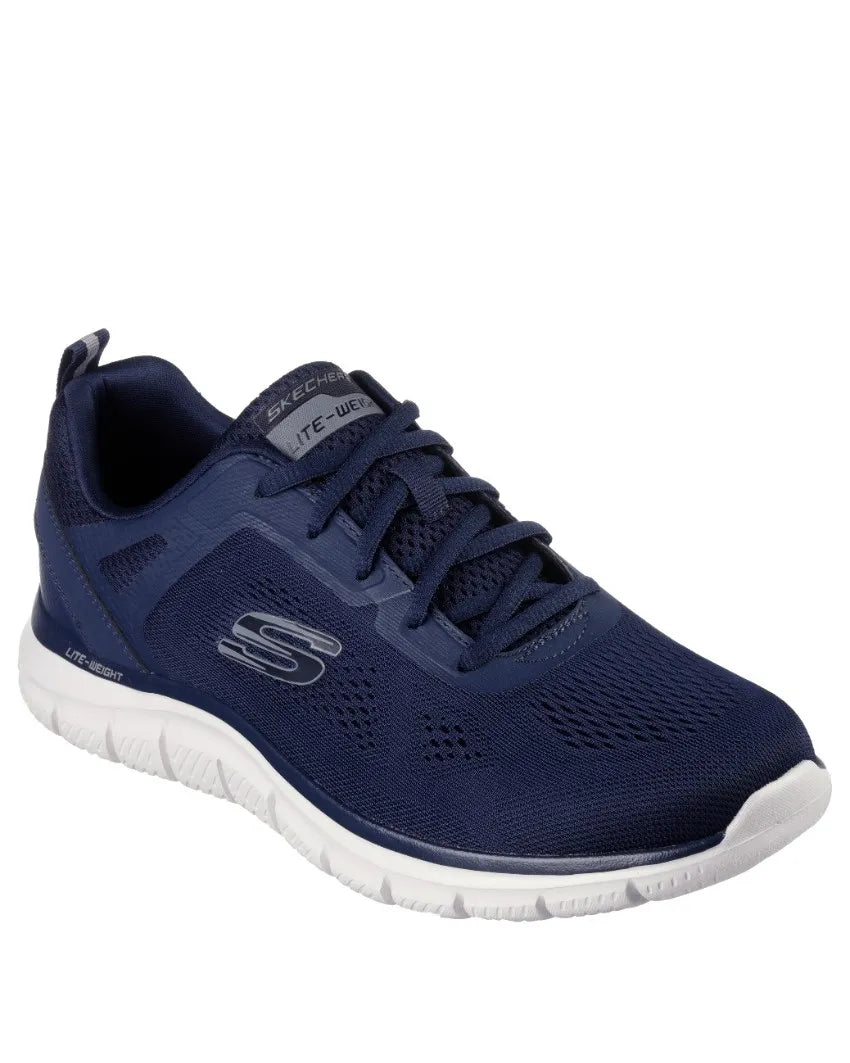 SKCHERS MENS TRACK BROADER *WIDE FIT* - NAVY