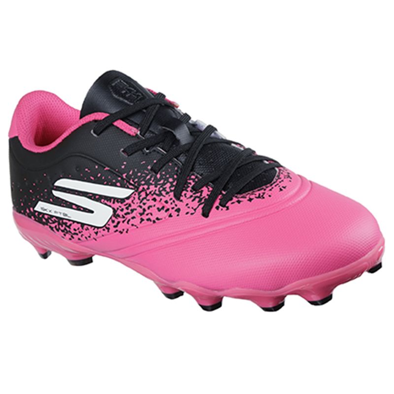 SKECHERS KIDS RAZOR 1.5 FIRM GROUND - BLACK/PINK