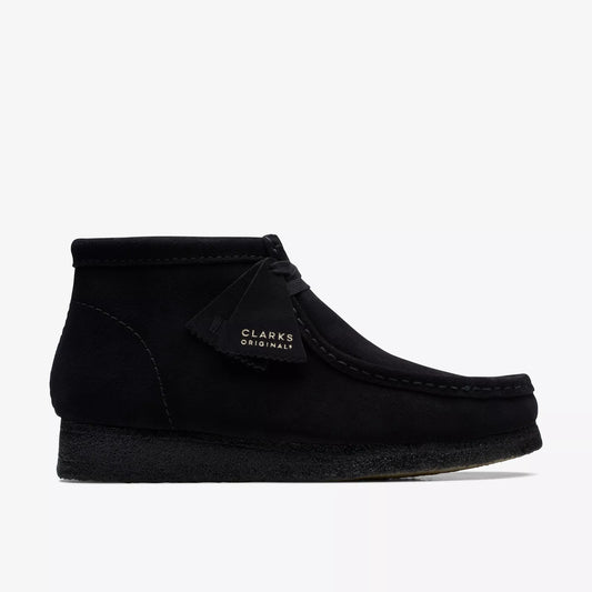 CLARKS WALLABEE BOOT - BLACK SUEDE