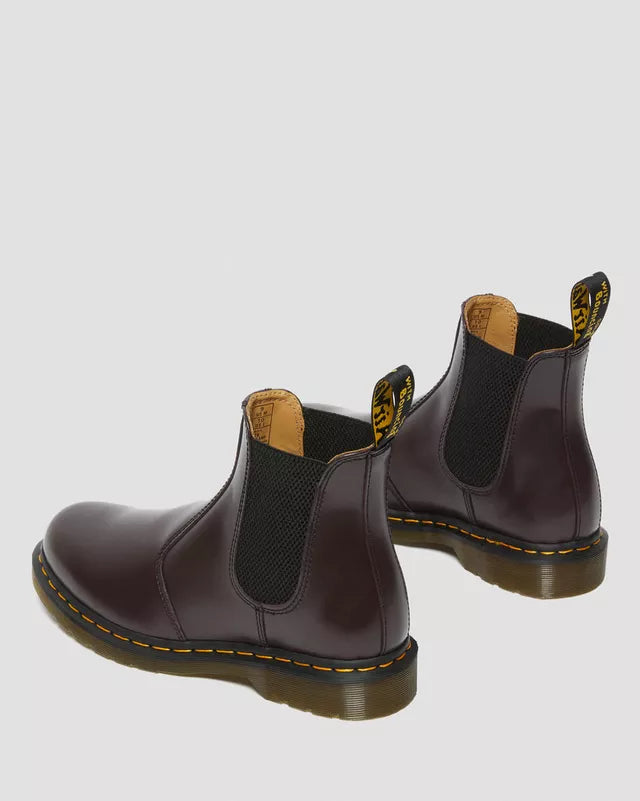 DR MARTENS 2976 YELLOW STITCH SMOOTH - BURGUNDY
