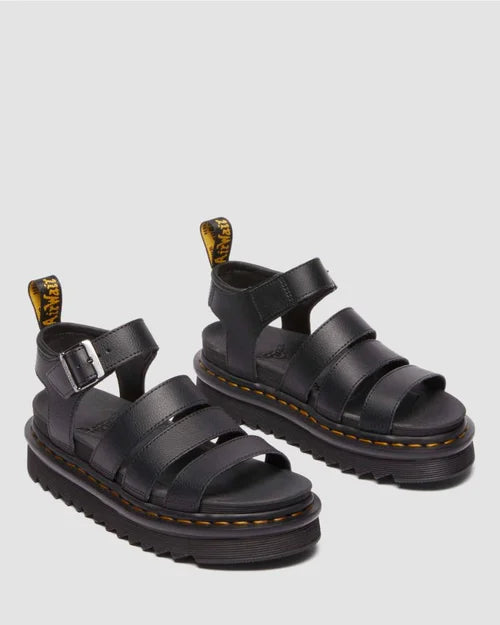 DR MARTENS BLAIRE LEATHER SANDAL - BLACK ATHENA