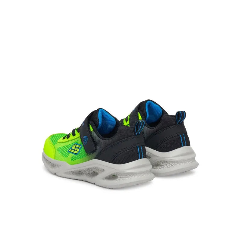 SKECHERS KIDS METOR LIGHTS - BLACK/BLUE/LIME